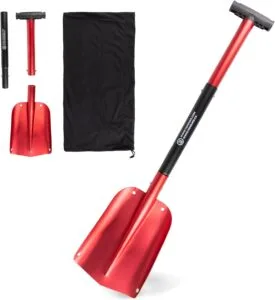 72 HRS Collapsible 3-in-1 Aluminum Compact Snow Shovel