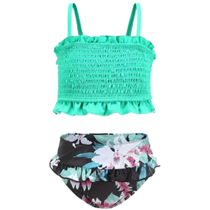 Aisyee Girls Bikini Swimsuits Two Piece Bathing Suit for Kids