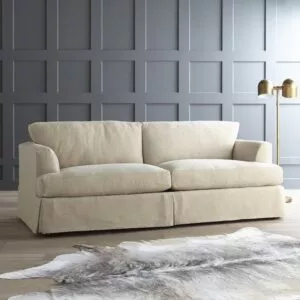Carly 93 Recessed Arm Slipcovered Sofa Bed