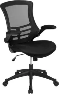 Flash Furniture Mid-Back Black Mesh Chair with Nylon Base