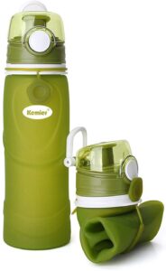 Kemier Collapsible Water Bottle-Foldable Water Bottle for Travel