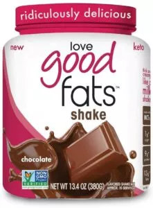 Love Good Fats - Chocolate Milkshake Keto Grass Fed Protein Powder with Mct Oil - Gluten-Free & Low Carb - Perfect for Ketogenic Diets - 10 Servings