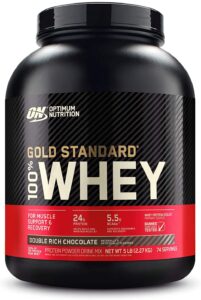 Optimum Nutrition Gold Standard 100% Whey Protein Powder, Double Rich Chocolate, 2.27 Kg, Packaging May Vary