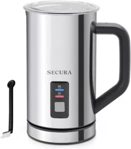 Secura Automatic Electric Milk Frother and Warmer 250ml Free Cleaning Brush