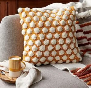 Textured Pompom Cushion