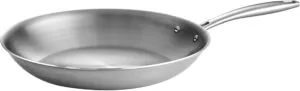 Tramontina Stainless Steel 80116/007DS Gourmet Induction-Ready Tri-Ply Clad Fry Pan, 12-Inch, NSF-Certified